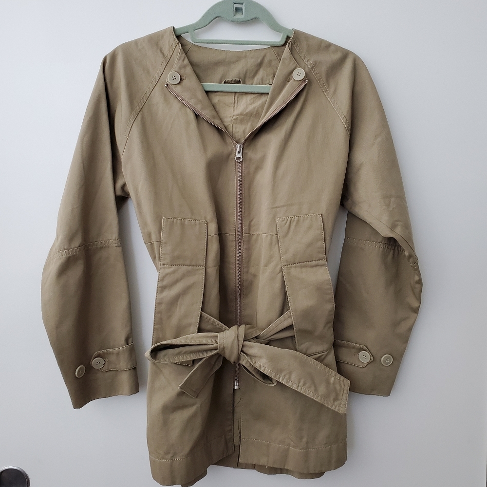 Acne Jeans Cotton Tie-Front Jacket in Size 36